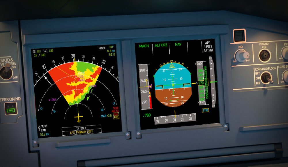 GPS cockpit panel