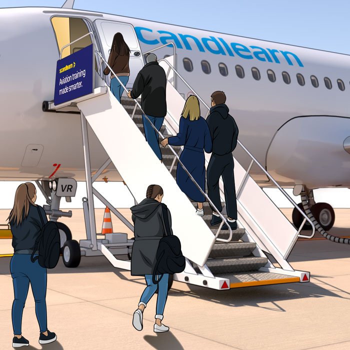 Scandlearn-aviation-training-cbta-passengers-boarding