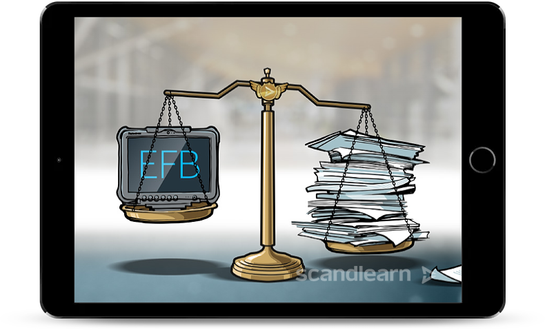 Electronic Flight Bag (EFB) online training in a tablet
